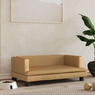 Krevet za pse baršunasti, 80 × 45 × 30 cm, smeđa  