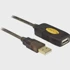 DELOCK Kabel, USB-A na USB-A, USB 2.0, 30 m, crni