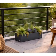 HERSTERA GARDEN Cube Balcony L, metalna žardinjera za cvijeće, 50 l, antracit, proizvedeno u EU