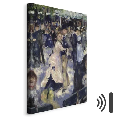Slika Pierre-Auguste Renoir – Le Moulin de la Galette detail of the dancers, 60x90 cm, akustična
