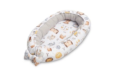 SENSILLO Gnijezdo za bebu, muslin, siva