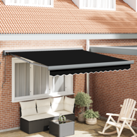 Automatska uvlačna tenda 350x250 cm, crna