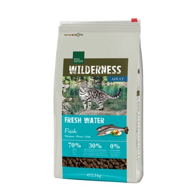 REAL NATURE Suha hrana za mačke Cat Wilderness Adult, riba, 2,5 kg