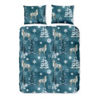 GOOD MORNING Posteljina Midnight 200x220 cm za bračni/produženi krevet od flanela petrolej zelena