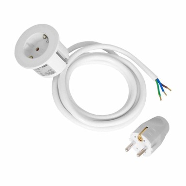 BACHMANN Ugradbena utičnica PIX 1x220V bijela 2 m 926.301