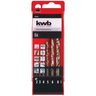 KWB Set svrdala za metal Cobalt 2–8 mm 6/1