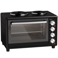 HOMESTAR električna mini pećnica 36 l s konvekcijom i 2 ploče za kuhanje, 90–230 °C