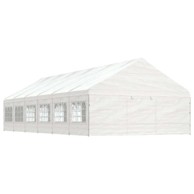 Sjenica s krovom 13,38 x 5,88 x 3,75 m polietilen, bijela