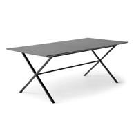 HAMMEL FURNITURE Crni proširiv blagovaonski stol s crnom pločom stola 100x210 cm Meza 