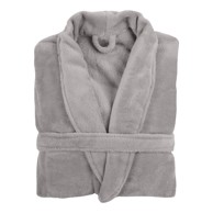 TISECO HOME STUDIO Svijetlosivi plišani kućni ogrtač Cozy, L / XL