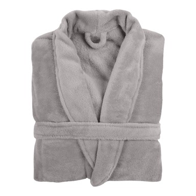 TISECO HOME STUDIO Svijetlosivi plišani kućni ogrtač Cozy, L / XL