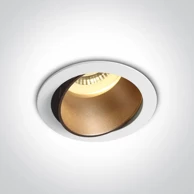 ONE LIGHT Ugradbena svjetiljka 1×gu10/10w/mr16/230v ip20 bijela/mesing dm11105m/w/bs