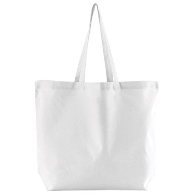 BEECHFIELD Vrećica za kupovinu pamučna Maxi W165, 35x39x13,5 cm duge ručke, bijela