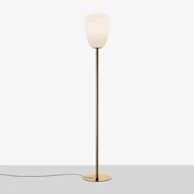 FOSCARINI Stajaća lampa Rituals 1, zlatno-bijela