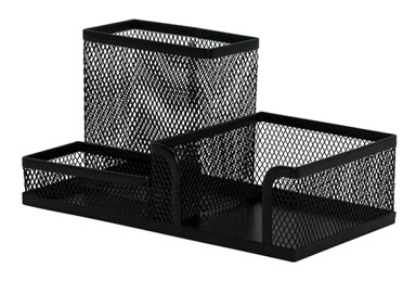 Q-CONNECT Stolni organizer set, metalni, 3 pretinca