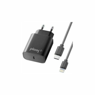 PLOOS Kućni punjač, 20W, 1xUSB-C, kabel USB-C na Lightning, MFI, crni