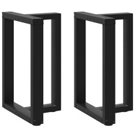 Noge blagovaonski stol T-oblika 2kom crne 60x35x(72-73)cm čelik