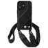 BMW M Edition Carbon Stripe & Strap kućište za iPhone 16, crno