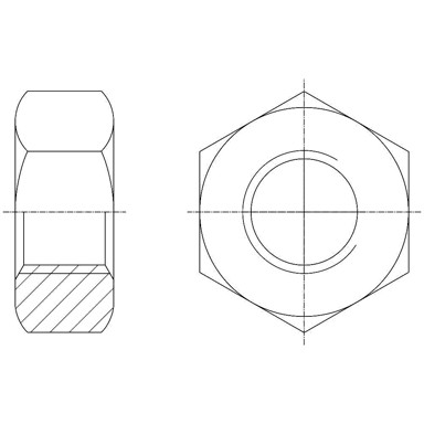 Inox šesterokutna matica DIN 934 M5 A4