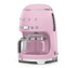 SMEG Aparat za kavu DCF02PKEU, 1050 W, filter kava, 1,4 l, roza