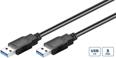 USB 3.2 Gen 1 kabel A–A, M–M, 2 m, crni