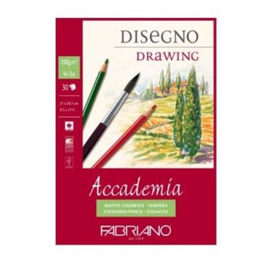 FABRIANO Blok Accademia, A4, 200g, 30L