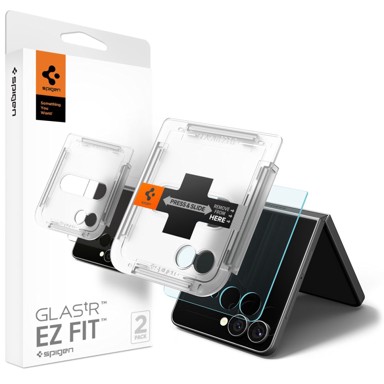 SPIGEN 9H EZ Fit Zaštitno staklo, Samsung Galaxy Z Flip7 AGL09585, 2 kom