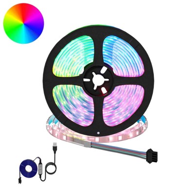 LED traka 4 kom, crna/prozirna, 470 x 0,8 x 0,3 cm