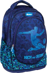 Školski ruksak, ergonomski, Karbon, KICK AND SCORE