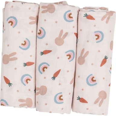 BUBABA BY FREEON Tetra pelene, uzorak mrkvice i dugice, 3 kom