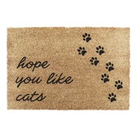 ARTSY DOORMATS Otirač od kokosovih vlakana 40x60 cm Hope You Like Cats 