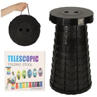 Sklopiva stolica tabure za kampiranje, crna