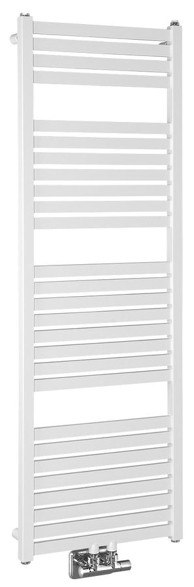 AQUALINE Radijator TONDI, 450 x 1330 mm, središnji priključak, kombinirano grijanje, bijeli