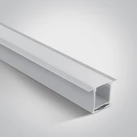 ONE LIGHT Alu profil za led traku (max.20mm) + sjenilo 36×28mm/2m ugradbeni bijeli dm7912r/w