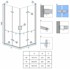 REA Tuš kabina Molier Double 80x80, kromirana
