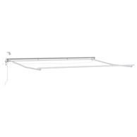 Okvir električne tende s LED-ovima, 4 x 2 m, aluminij, bijeli