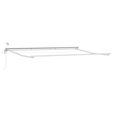 Okvir električne tende s LED-ovima, 4 x 2 m, aluminij, bijeli