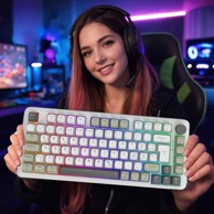 INCA Gaming tipkovnica IKG-455, USB + RF + Bluetooth, bijela