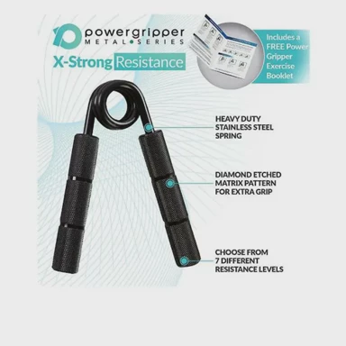 RPM POWER Sprava za jačanje šake Hand Grip 250 lbs (113 kg), metal, crni