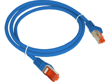 Mrežni patch kabel RJ45 Cat.6A S/FTP, LSZH, 2 m, plavi