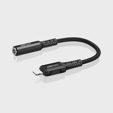 ACEFAST Audio kabel za iPhone Lightning 8-pinski, 18 cm, crni