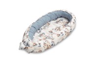 SENSILLO Gnijezdo za bebu, muslin, plavo