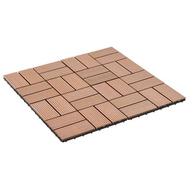 Pločice za decking 22 kom 30 x 30 cm WPC, smeđe