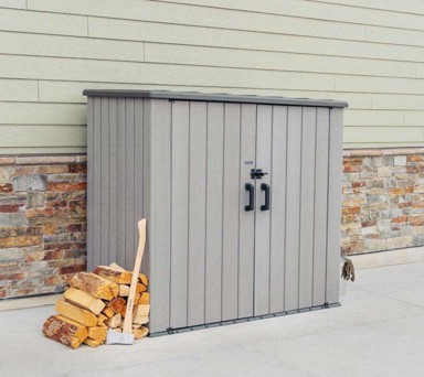 LIFETIME Vrtni ormarić za pohranu, 111 x 192 x 176 cm, tamno sivi