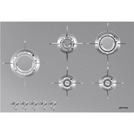 SMEG Ugradbena plinska ploča za kuhanje PXL675L