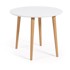 KAVE HOME Bijeli okrugli proširiv blagovaonski stol s bijelom pločom stola ø 90 cm Oqui