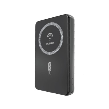 DUDAO K14S MagSafe powerbank, 5000 mAh, USB/USB-C, 20 W, crni