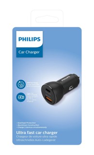 PHILIPS Auto punjač, USB-A, USB-C, 36 W