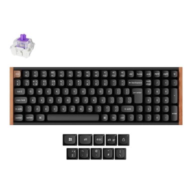 KEYCHRON Tipkovnica mehanička K4 HE, bežična, aluminijska, Gateron Nebula magnetski prekidači, RGB, crna (K4H-F1-UK)