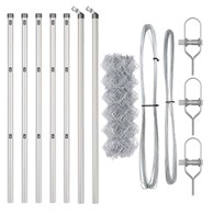 Ograda od lančane veze s 7 stupova 0.4x10 m pocinčani čelik